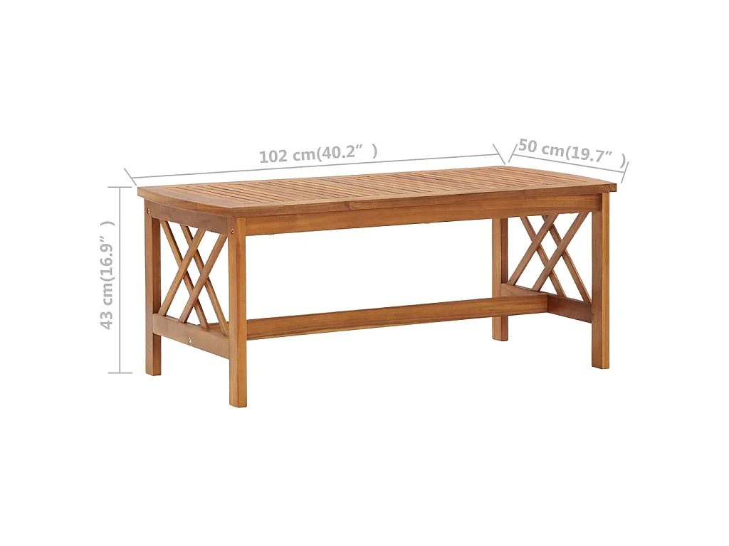Salon de jardin 4 pcs avec coussins Bois d'acacia solide