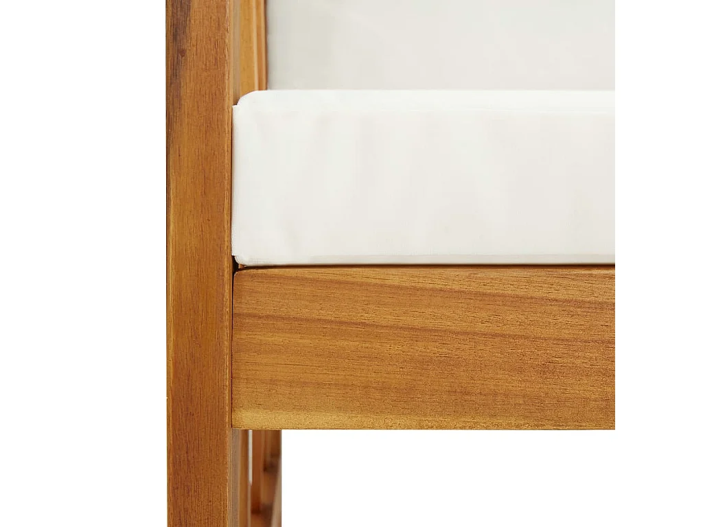 Salon de jardin 4 pcs avec coussins Bois d'acacia solide
