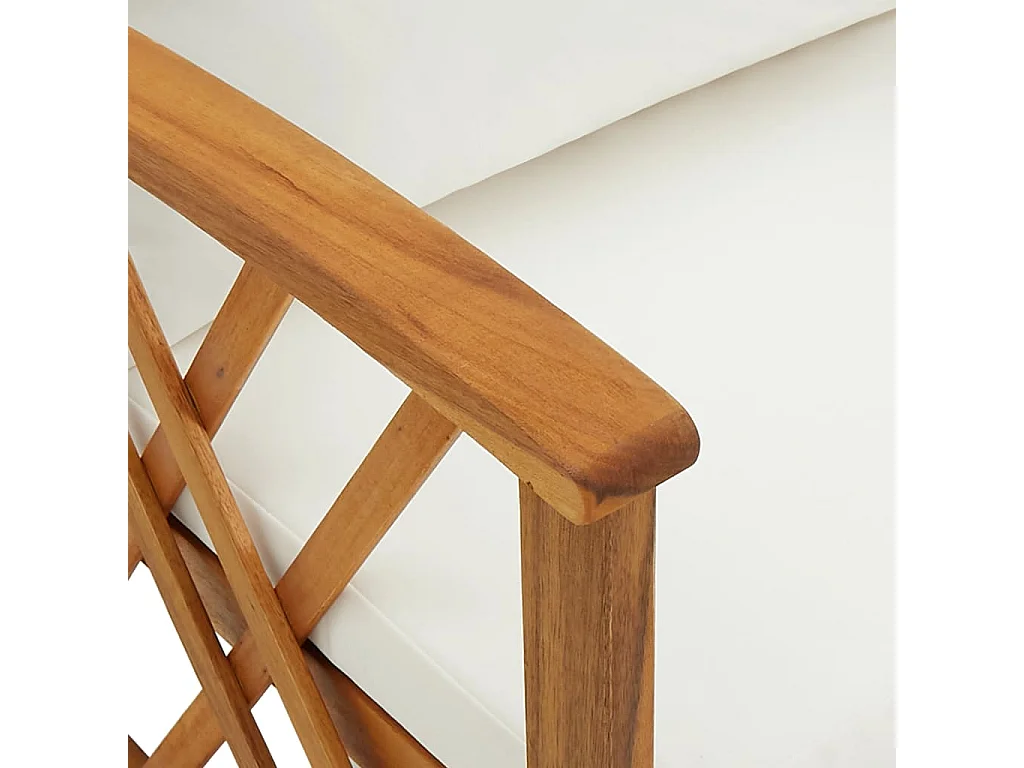 Salon de jardin 4 pcs avec coussins Bois d'acacia solide