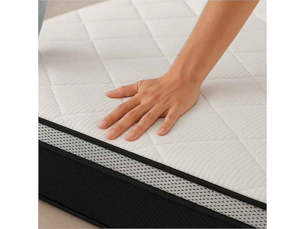 Matras 140 × 190 cm – Elysia – Traagschuim – 25 cm – 7-zone ondersteuning – Hypoallergeen – Stevig & evenwichtig comfort