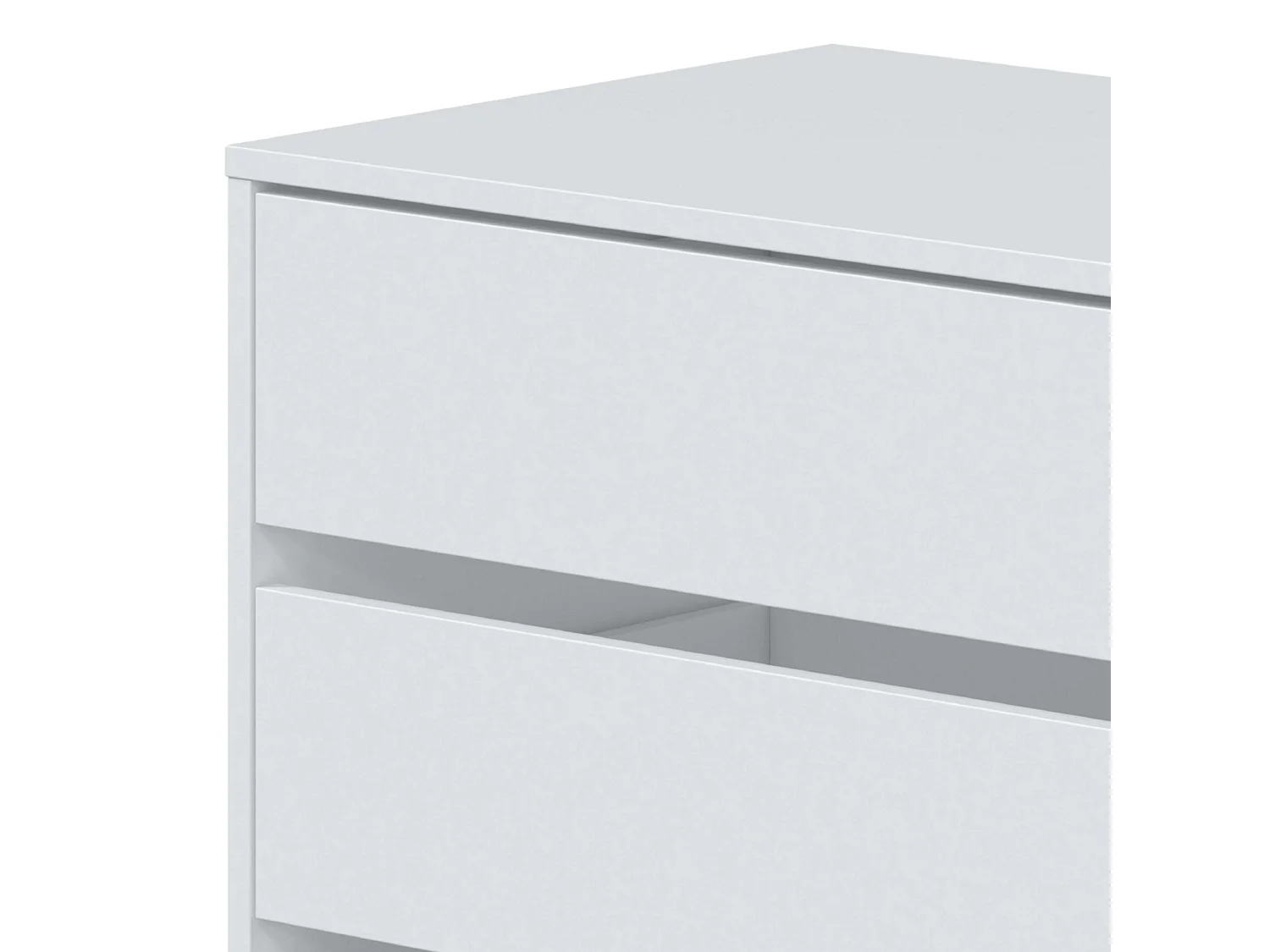Commode 3 tiroirs  blanc 60x57x44cm
