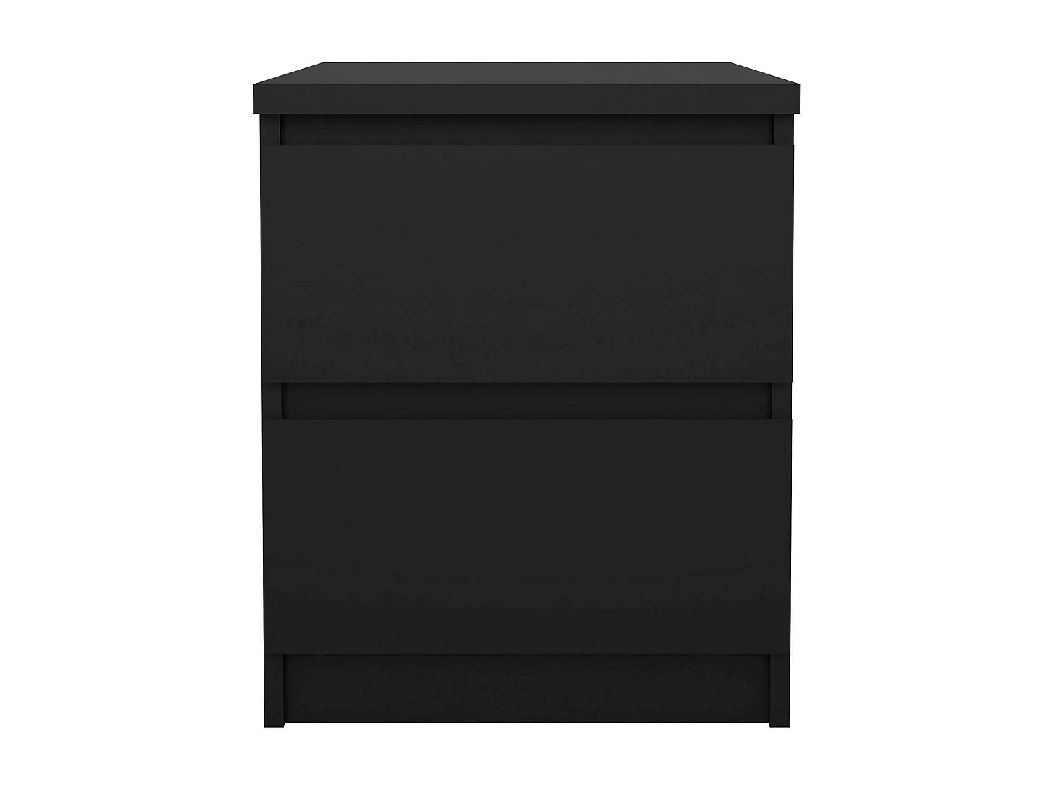 Chevet Drueg, Commode basse, Table de nuit, Étagère de chevet, 50x40 h50 cm, Noir