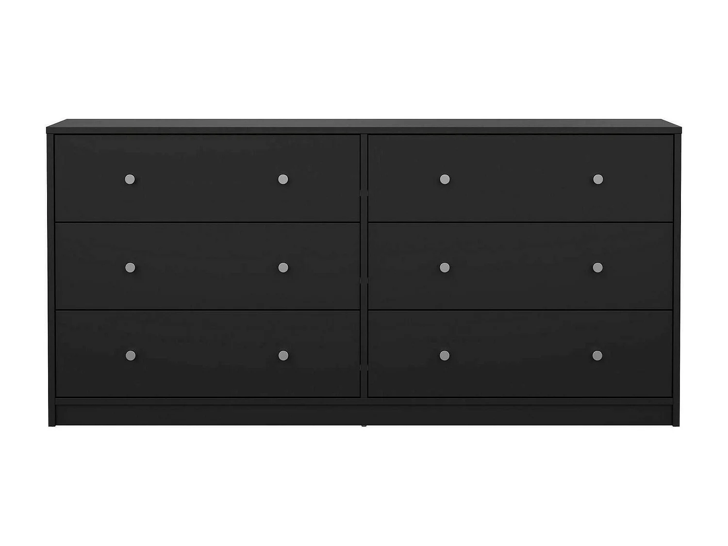 Buffet Dsanto, Buffet du salon, Commode de salon, Garde-manger de cuisine, 143x30 h68 cm, Noir