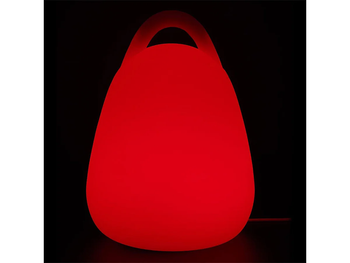 Lampe Sans Fil Blanche Intérieur/Extérieur Poignée Intégrée Eclairage Multicolore avec Télécommande - MALIBU