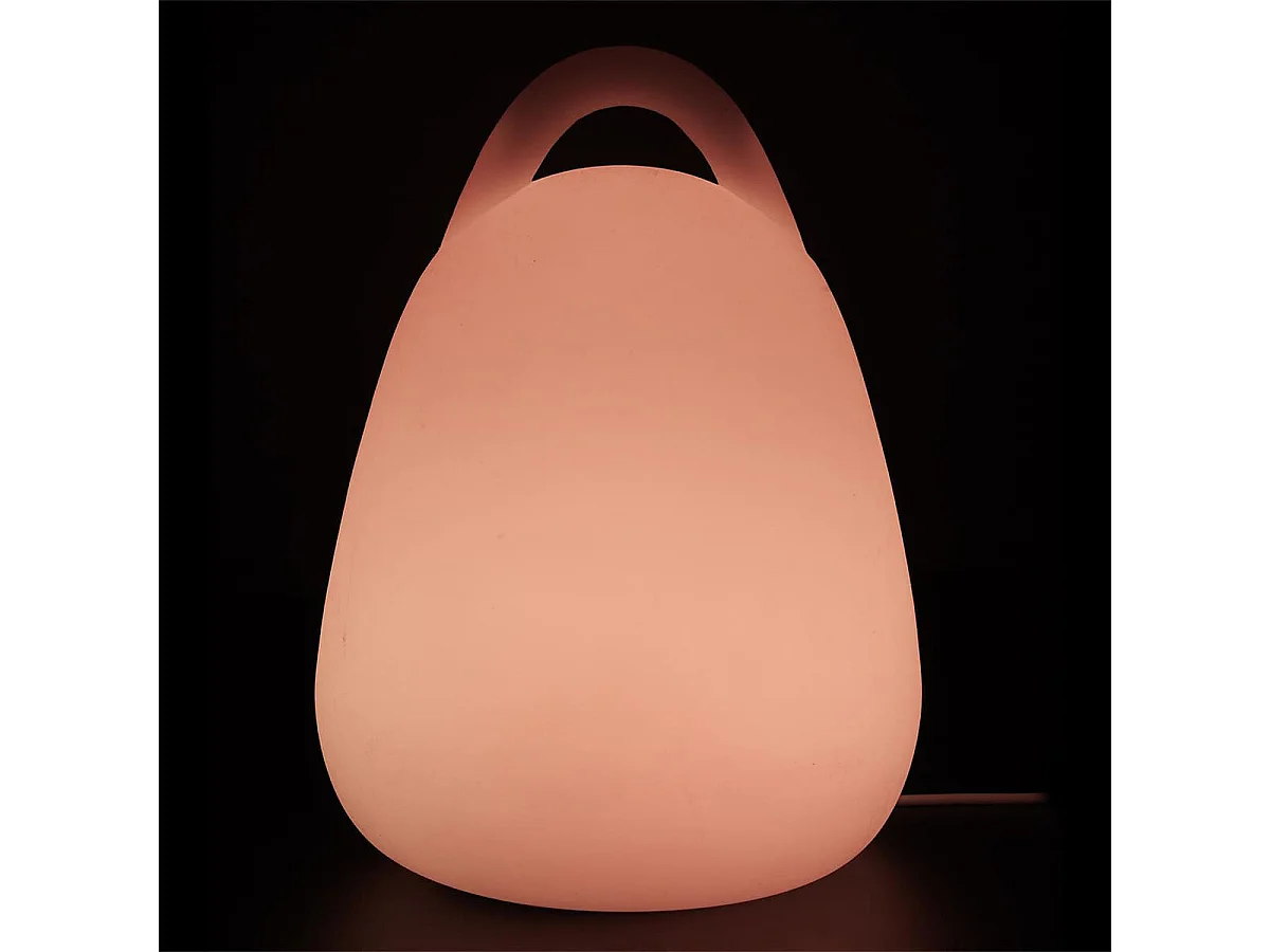 Lampe Sans Fil Blanche Intérieur/Extérieur Poignée Intégrée Eclairage Multicolore avec Télécommande - MALIBU
