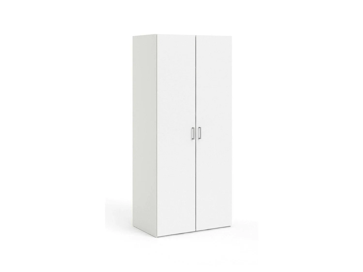 Kleiderschrank 2 Türen Dsec, Schlafzimmermöbel, Schrank, Garderobe, 78x50 h175 cm, WeiÃŸ