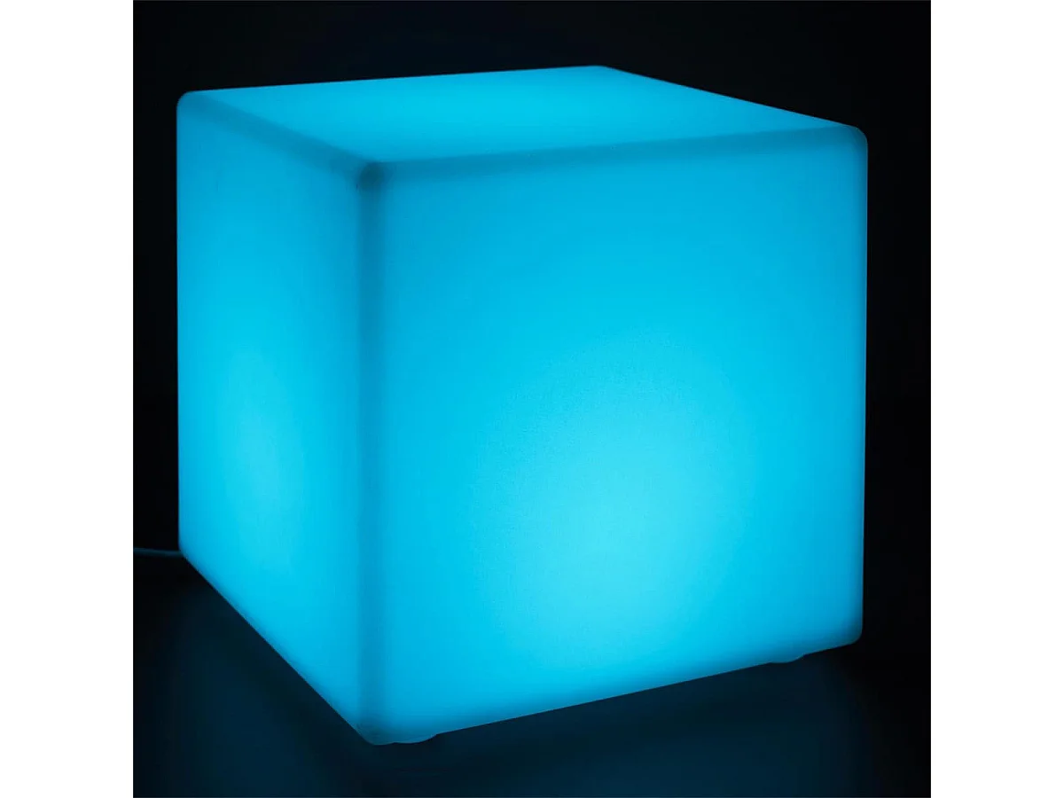 Lampe Cube Sans Fil Blanche Intérieur/Extérieur Eclairage Multicolore avec Télécommande - PHUKET