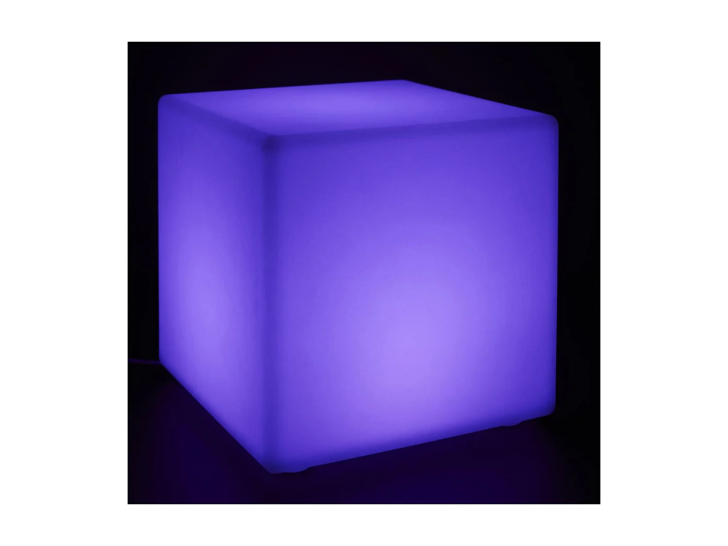 Lampe Cube Sans Fil Blanche Intérieur/Extérieur Eclairage Multicolore avec Télécommande - PHUKET
