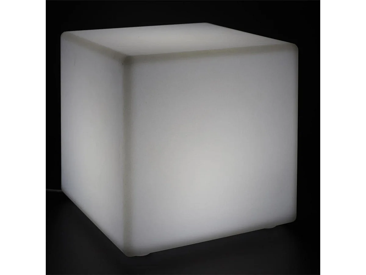 Lampe Cube Sans Fil Blanche Intérieur/Extérieur Eclairage Multicolore avec Télécommande - PHUKET