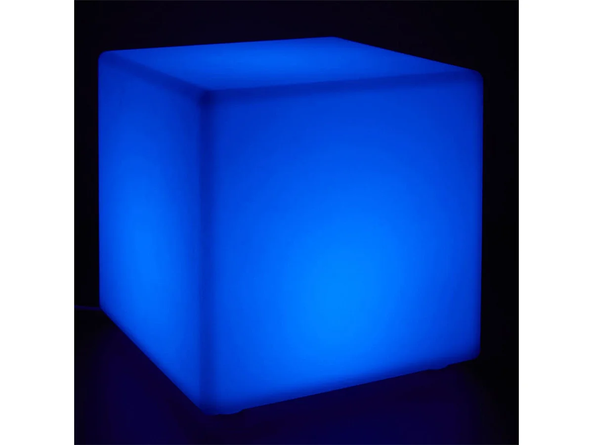 Lampe Cube Sans Fil Blanche Intérieur/Extérieur Eclairage Multicolore avec Télécommande - PHUKET