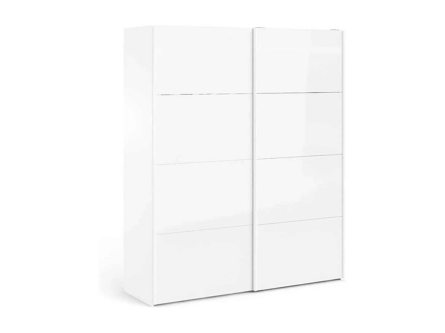 Garde-robe 2 portes Dvergan, Meubles de chambre, Penderie de plain-pied, Placard à vêtements, 182x62 h220 cm, Blanc
