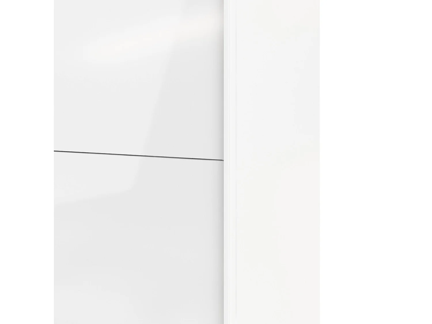 Garde-robe 2 portes Dvergan, Meubles de chambre, Penderie de plain-pied, Placard à vêtements, 182x62 h220 cm, Blanc