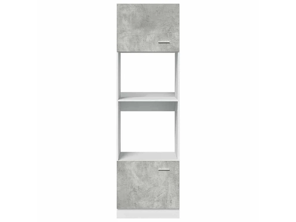 Magnetronkast Lyon 60x57x207 cm bewerkt hout betongrijs