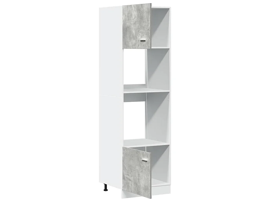 Magnetronkast Lyon 60x57x207 cm bewerkt hout betongrijs