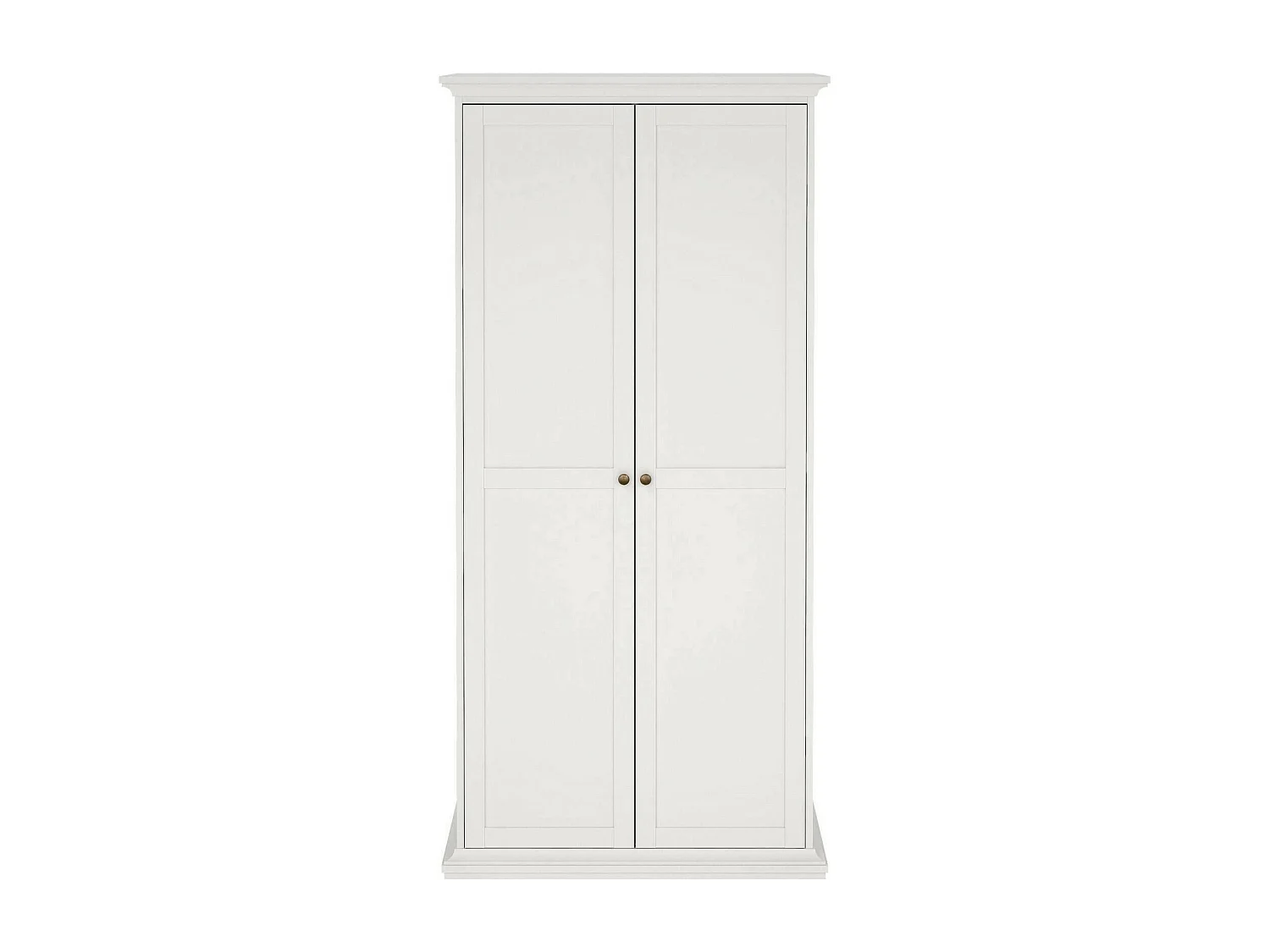 Armário Dschen de 2 portas, Móveis de quarto, Armário, Armário, 96x61 h201 cm, Branco