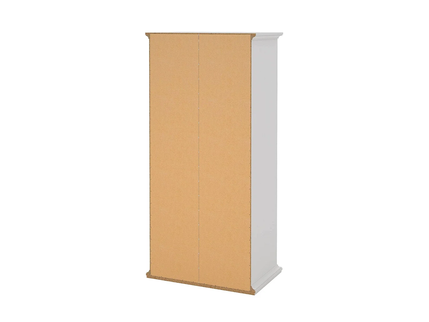 Guardaroba 2 Ante Albiolo, Appendiabiti, 60.5x200.56h cm Bianco, Armadio Camera da Letto