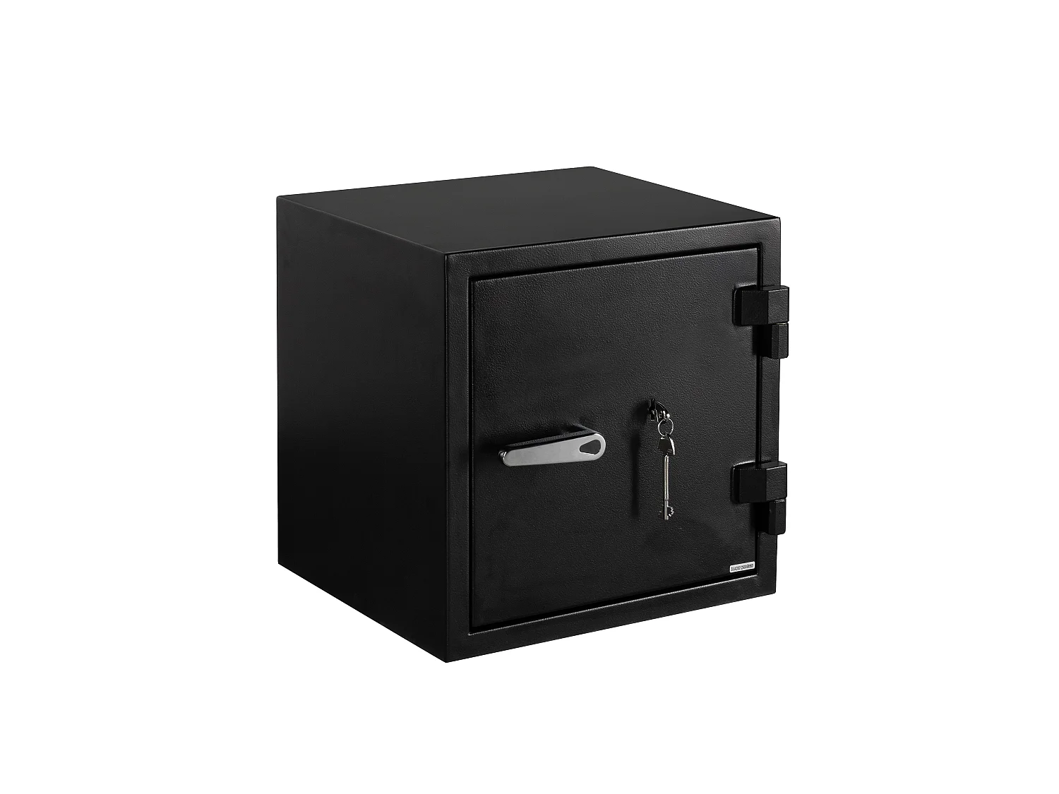 Coffre-fort S2 à clé en acier noir - anti-effraction et feu - L44 x l43,5 x H45 cm - 33L - MIRILO