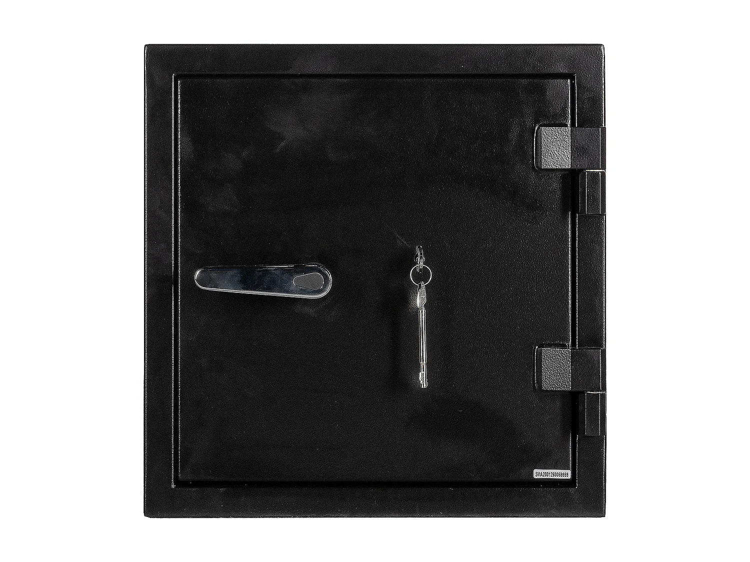 Coffre-fort S2 à clé en acier noir - anti-effraction et feu - L44 x l43,5 x H45 cm - 33L - MIRILO