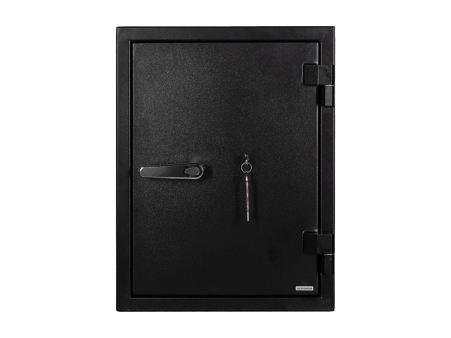 Coffre-fort S2 à clé en acier noir - anti-effraction et feu - L44 x l43,5 x H58 cm - 46L - MIRILO