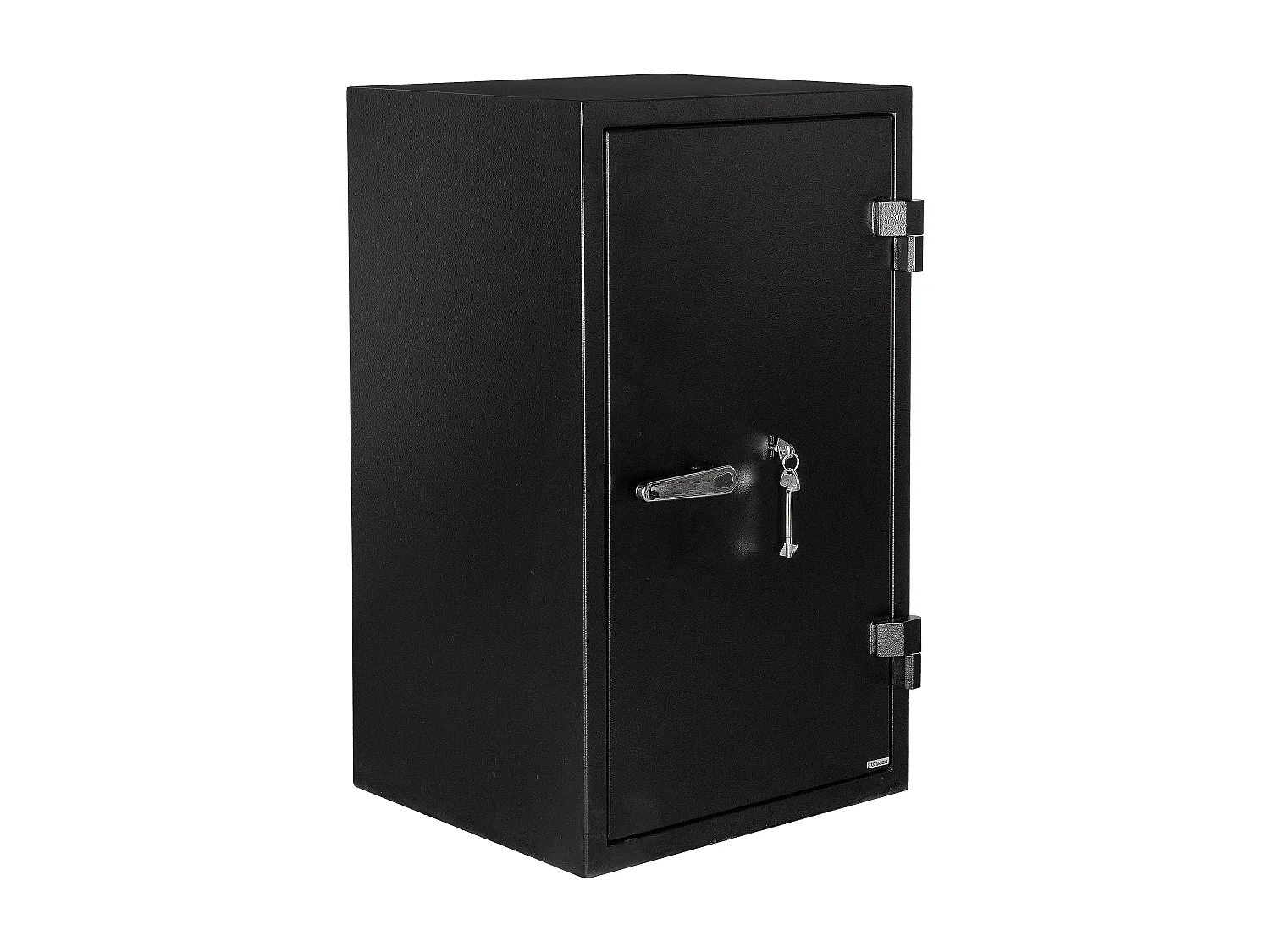 Coffre-fort S2 à clé en acier noir - anti-effraction et feu - L48 x l43,5 x H83 cm - 78L - MIRILO