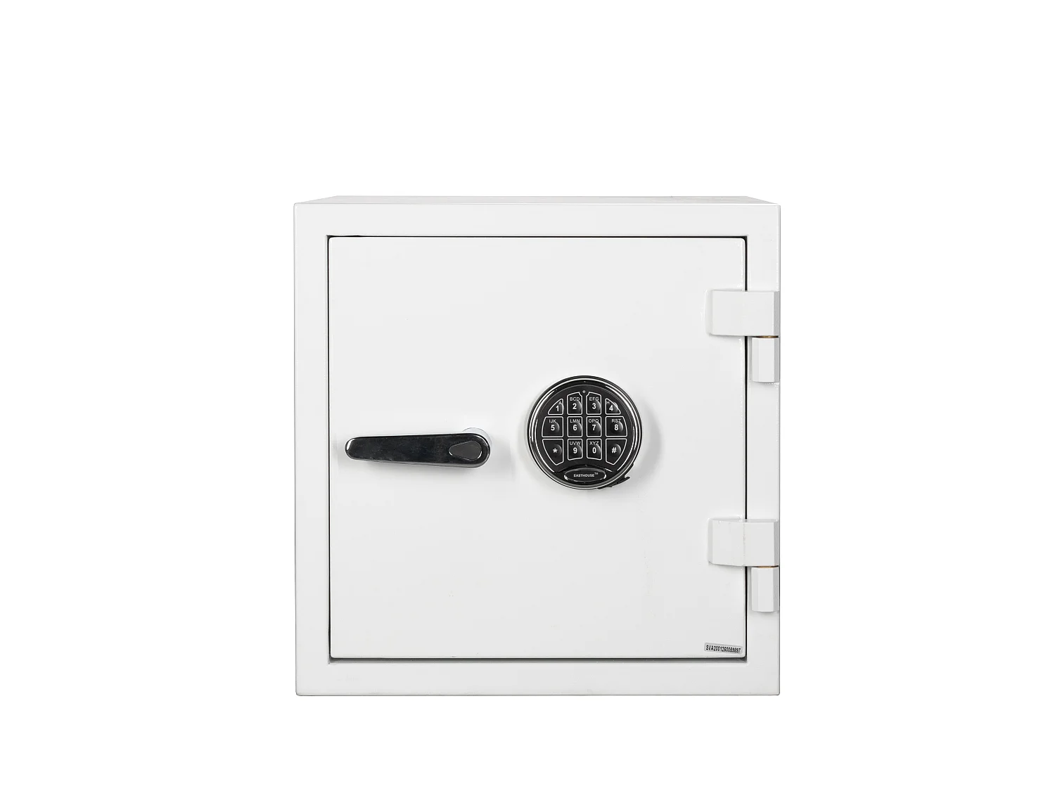Coffre-fort S2 à code en acier blanc - anti-effraction et feu -  L44 x l43,5 x H45 cm - 33L - PALKANA