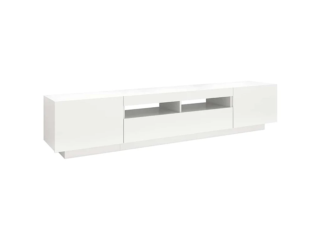Mueble para TV con luces LED blanco 200x35x40 cm