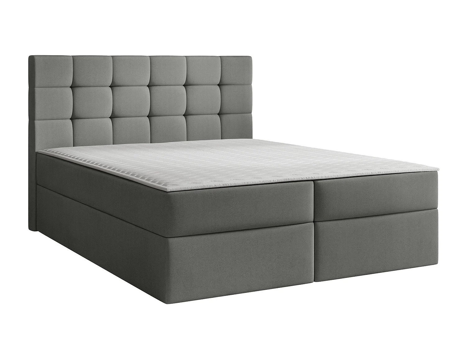 Cama continental Comfivo Osculum I, Doble, Gris oscuro, Tapiz