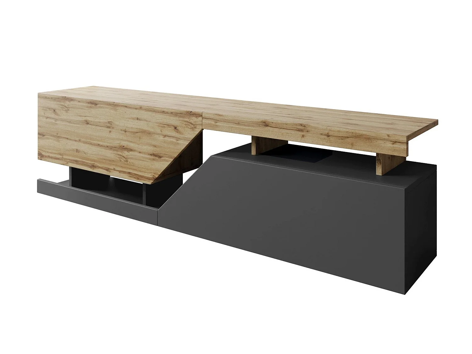 Meuble TV Comfivo Daldune, Le nombre de portes: 2, 16x5x4cm