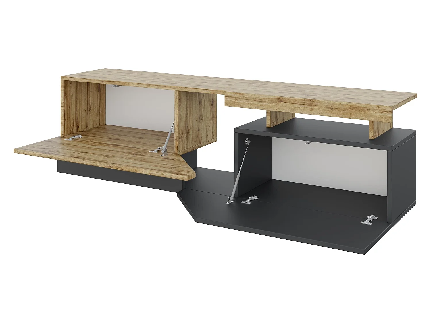 Meuble TV Comfivo Daldune, Le nombre de portes: 2, 16x5x4cm