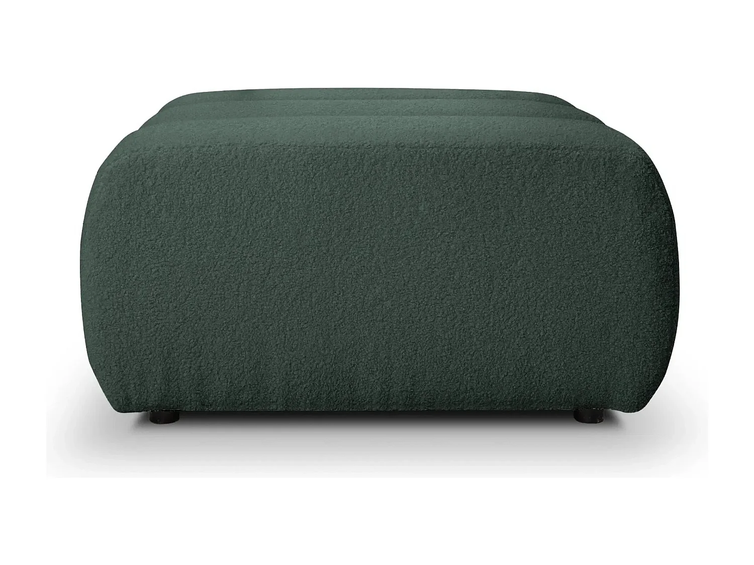 CELESTE - Pouf en tissu bouclette Vert 75x82x41