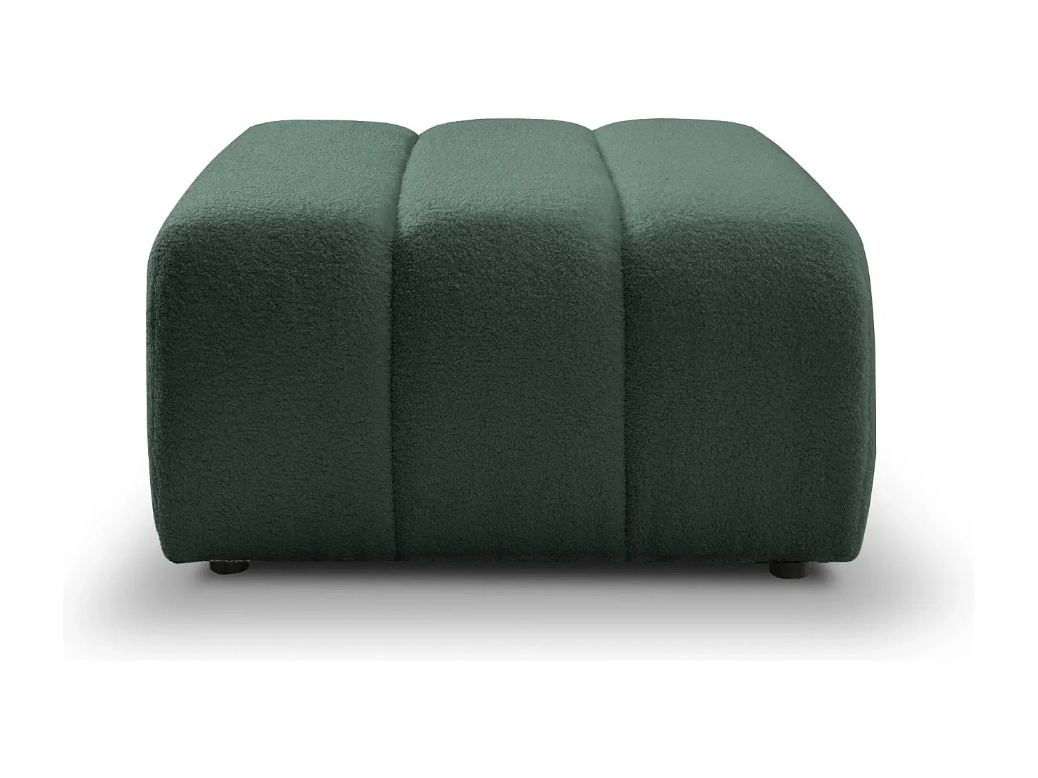 CELESTE - Pouf en tissu bouclette Vert 75x82x41