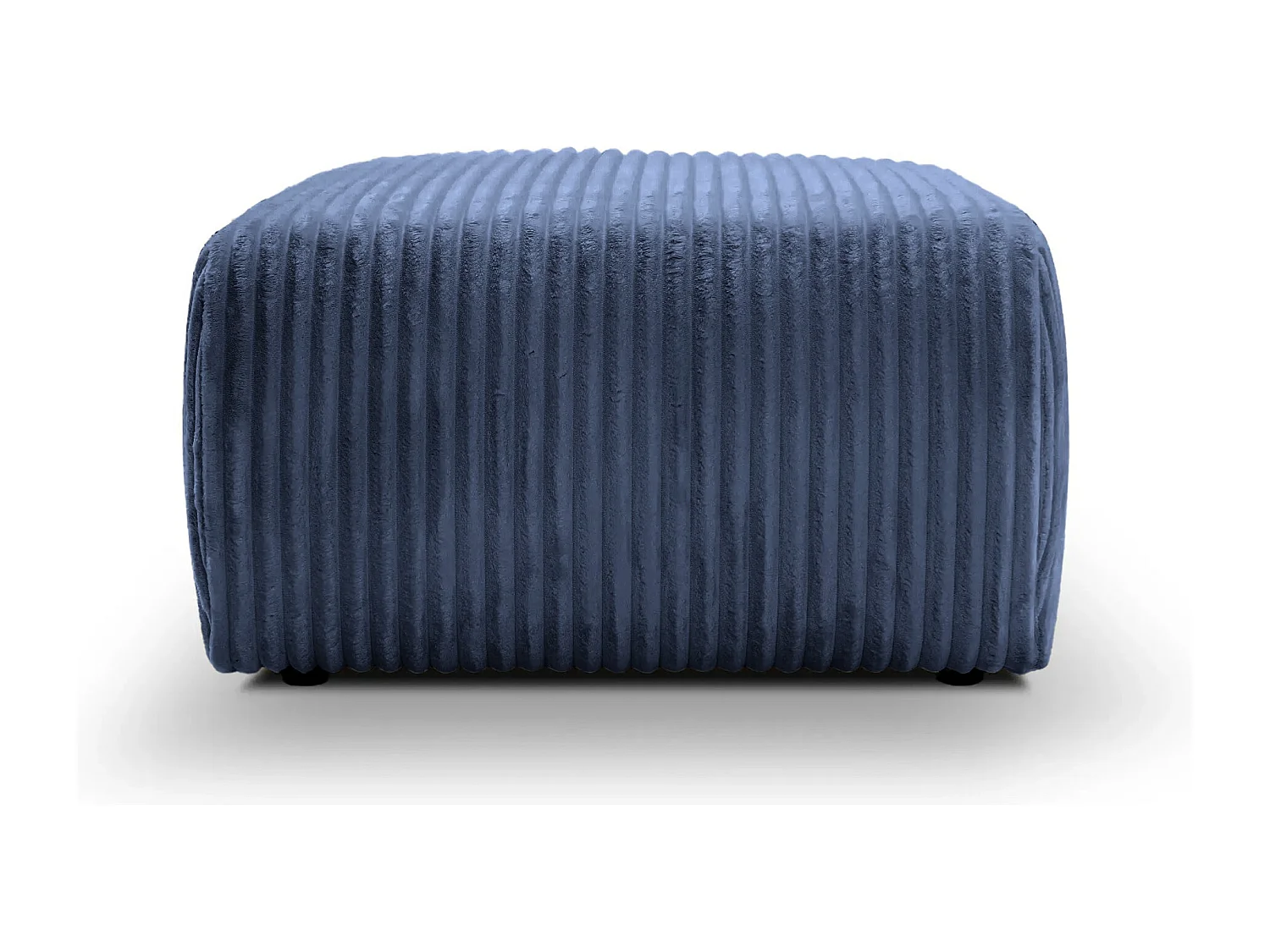 ELIO - Pouf velours côtelé - Bleu