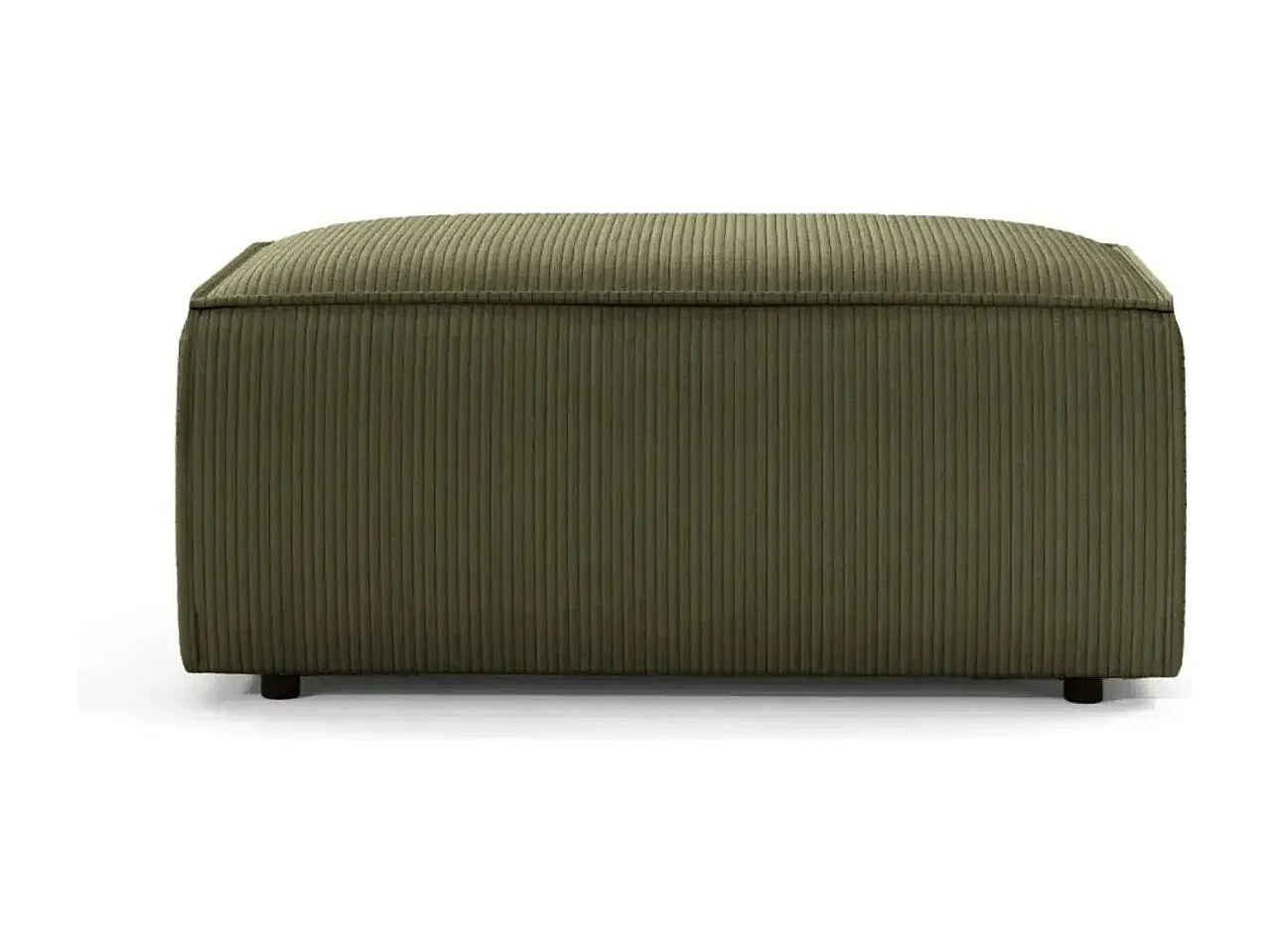 JADE - Pouf en velours côtelé Vert 102x69x42
