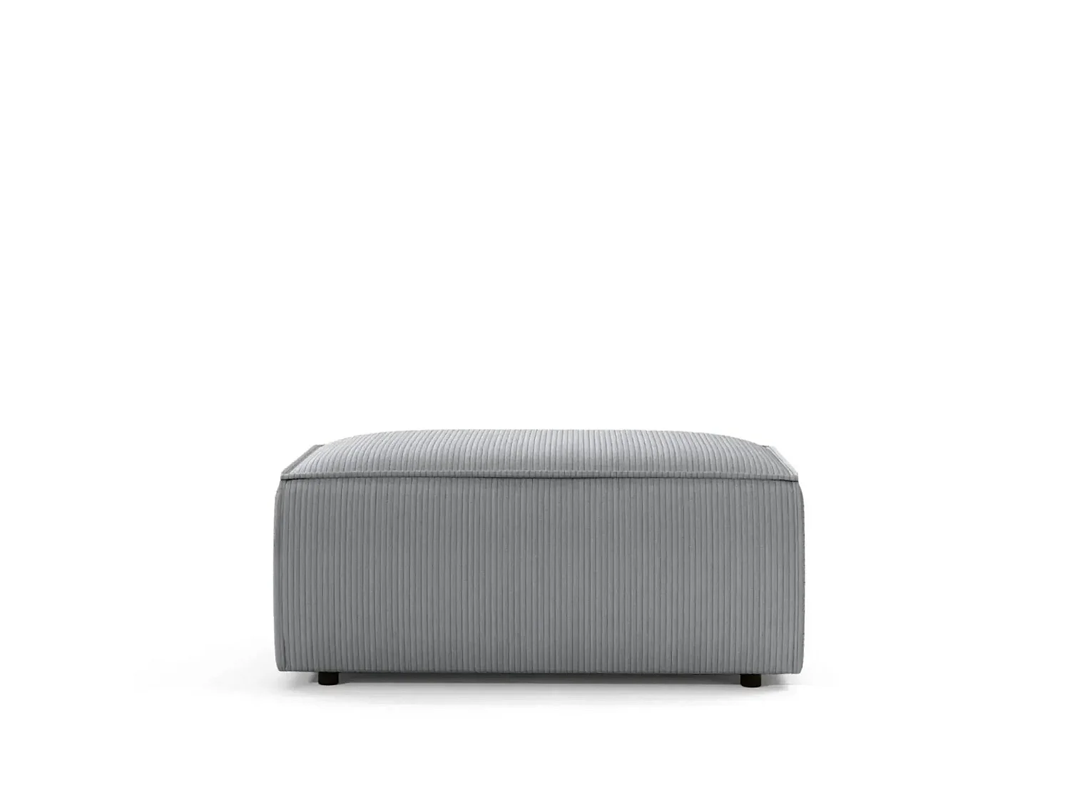 JADE - Pouf en velours côtelé Gris clair 102x69x42