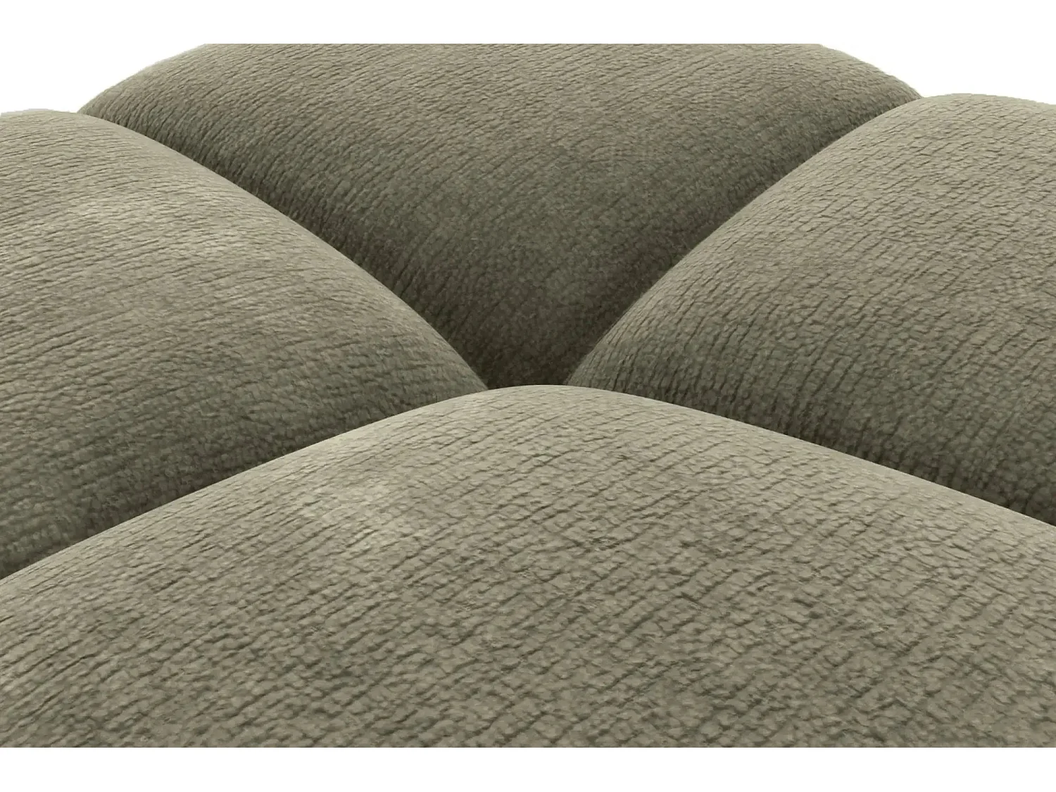 CONSTANCE - Pouf en tissu chenille Vert 72x72x43.5