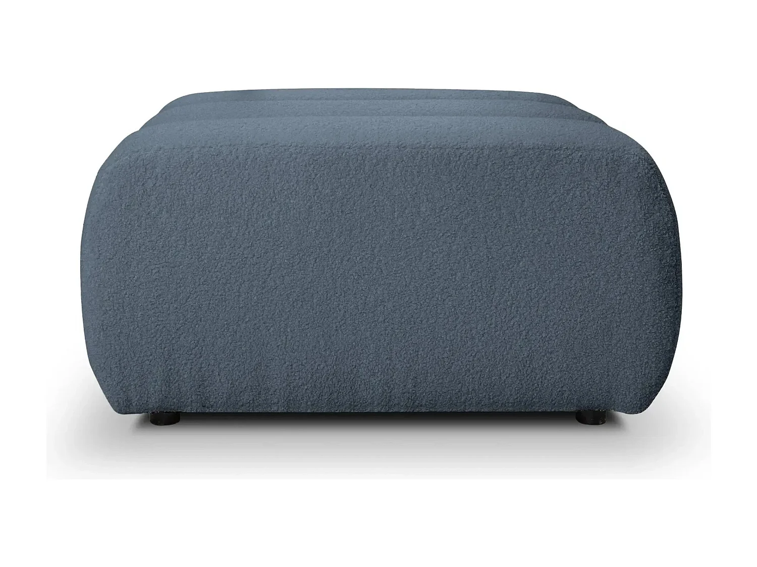 CELESTE - Pouf en tissu bouclette Bleu 75x82x41