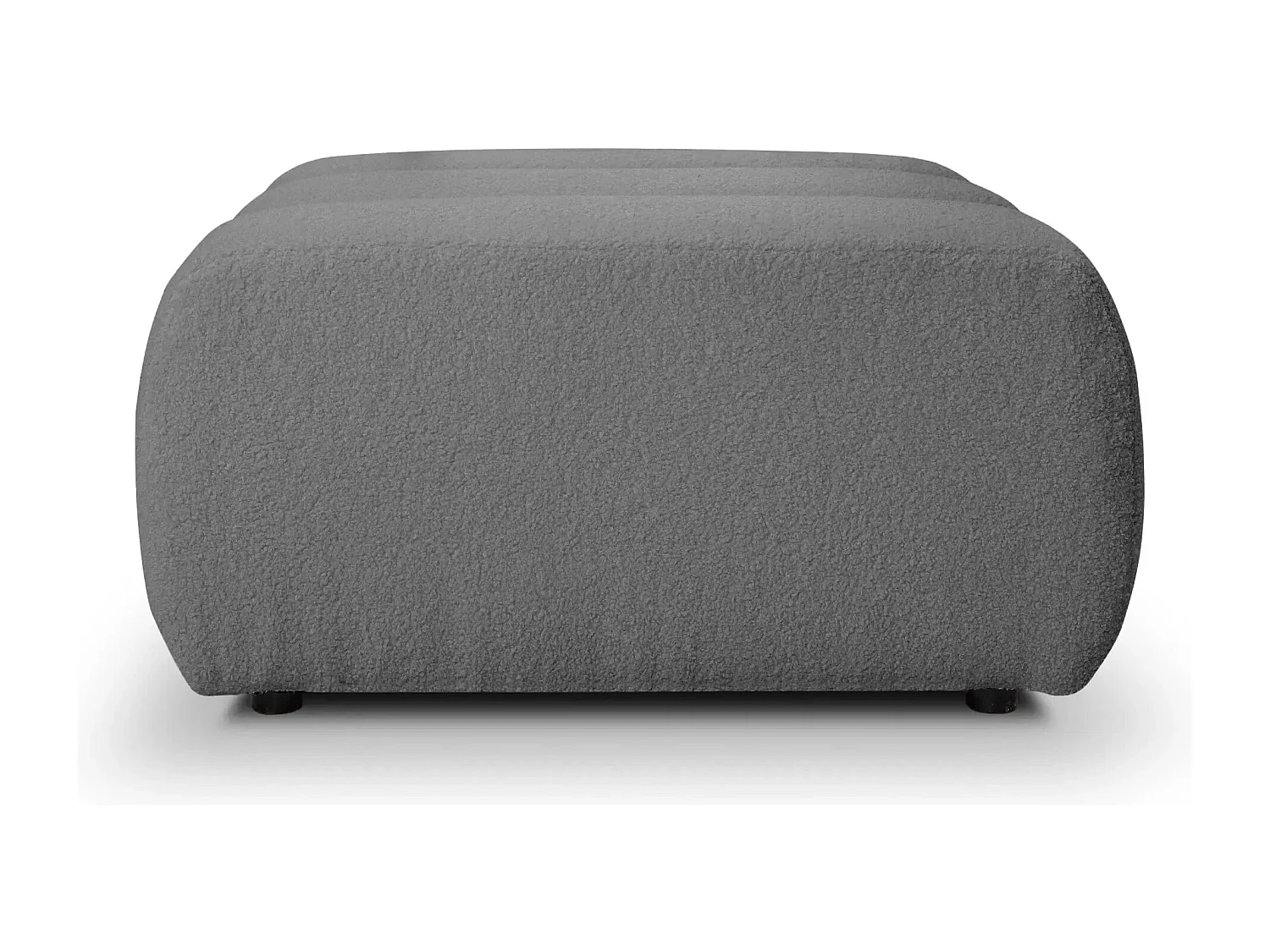 CELESTE - Pouf en tissu bouclette Gris 75x82x41