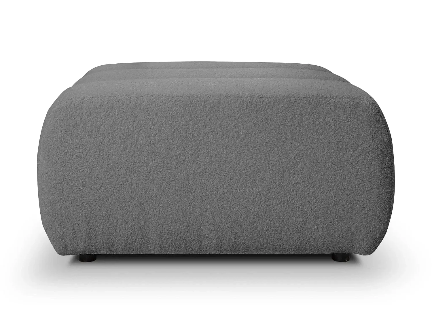 CELESTE - Pouf en tissu bouclette Gris 75x82x41