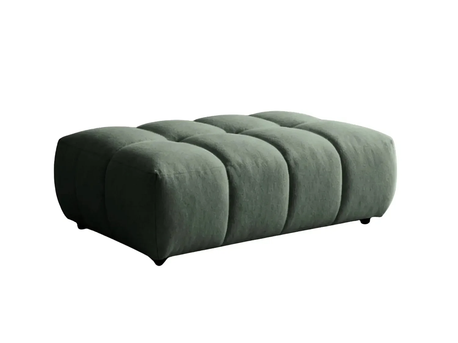 ALEXIA - Pouf en tissu bouclette Vert 120x60x40