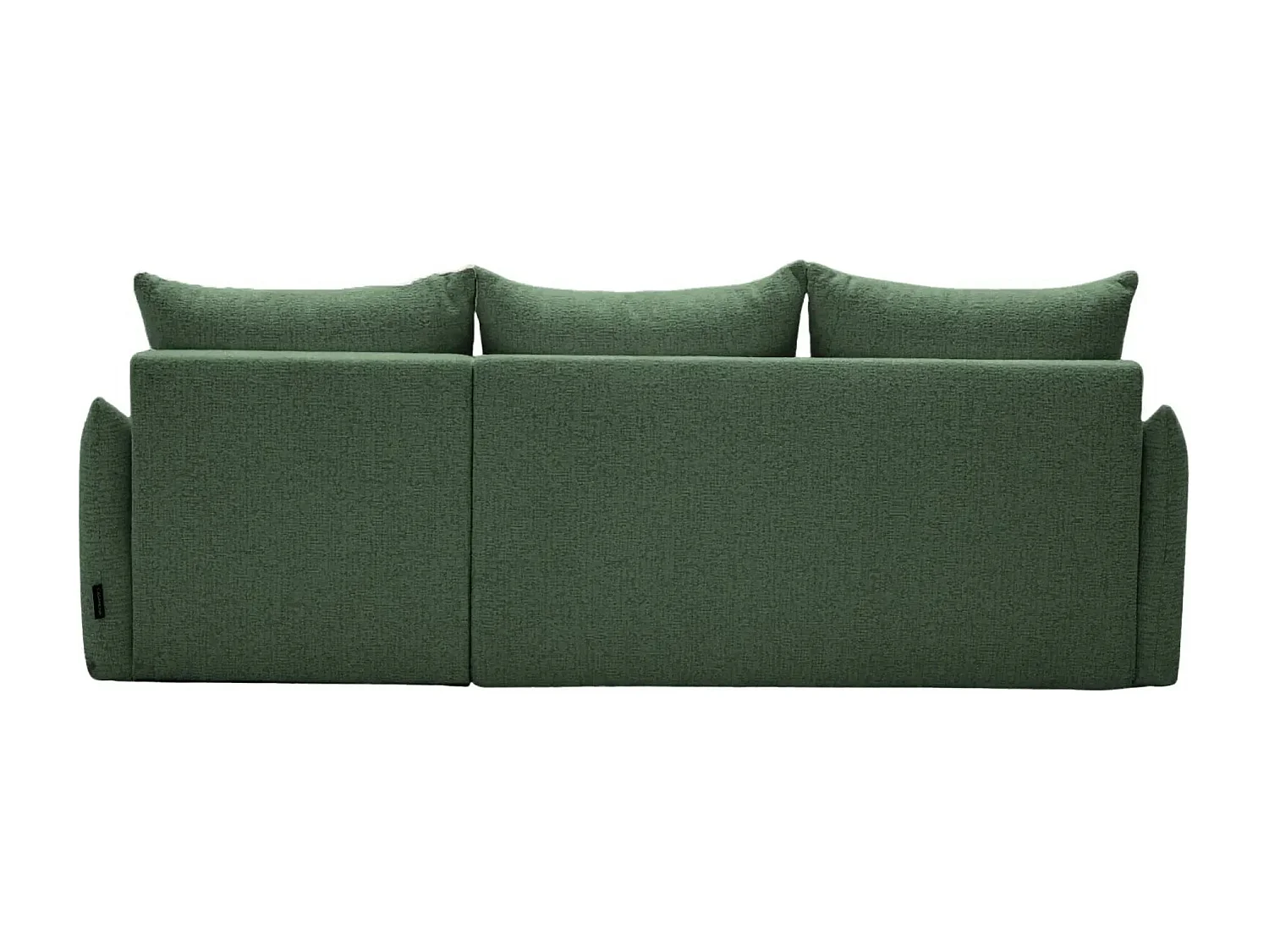 CELINE - Canapé d'angle convertible tissu chenille 4 places - Vert