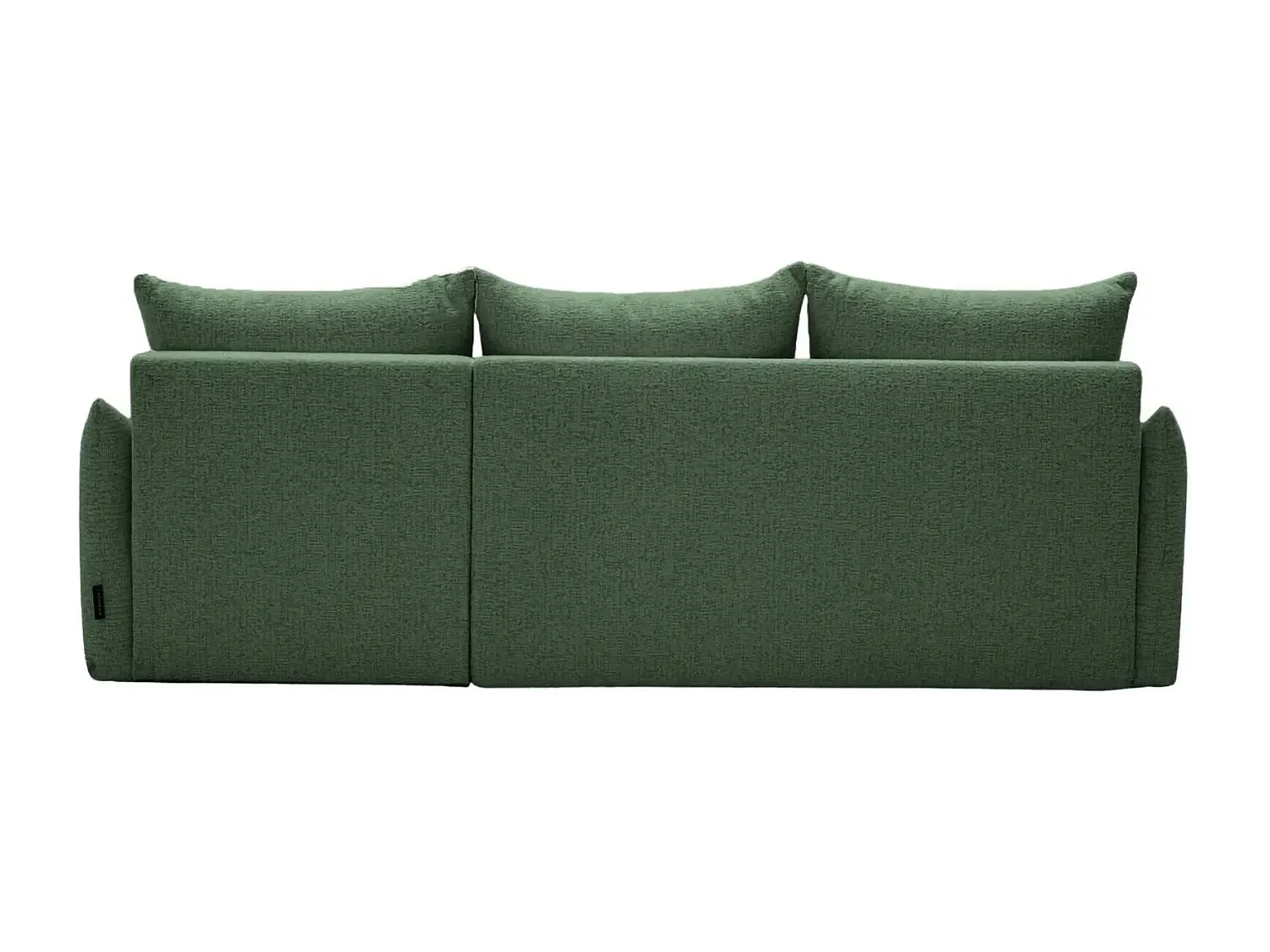 CELINE - Canapé d'angle convertible tissu chenille 4 places - Vert