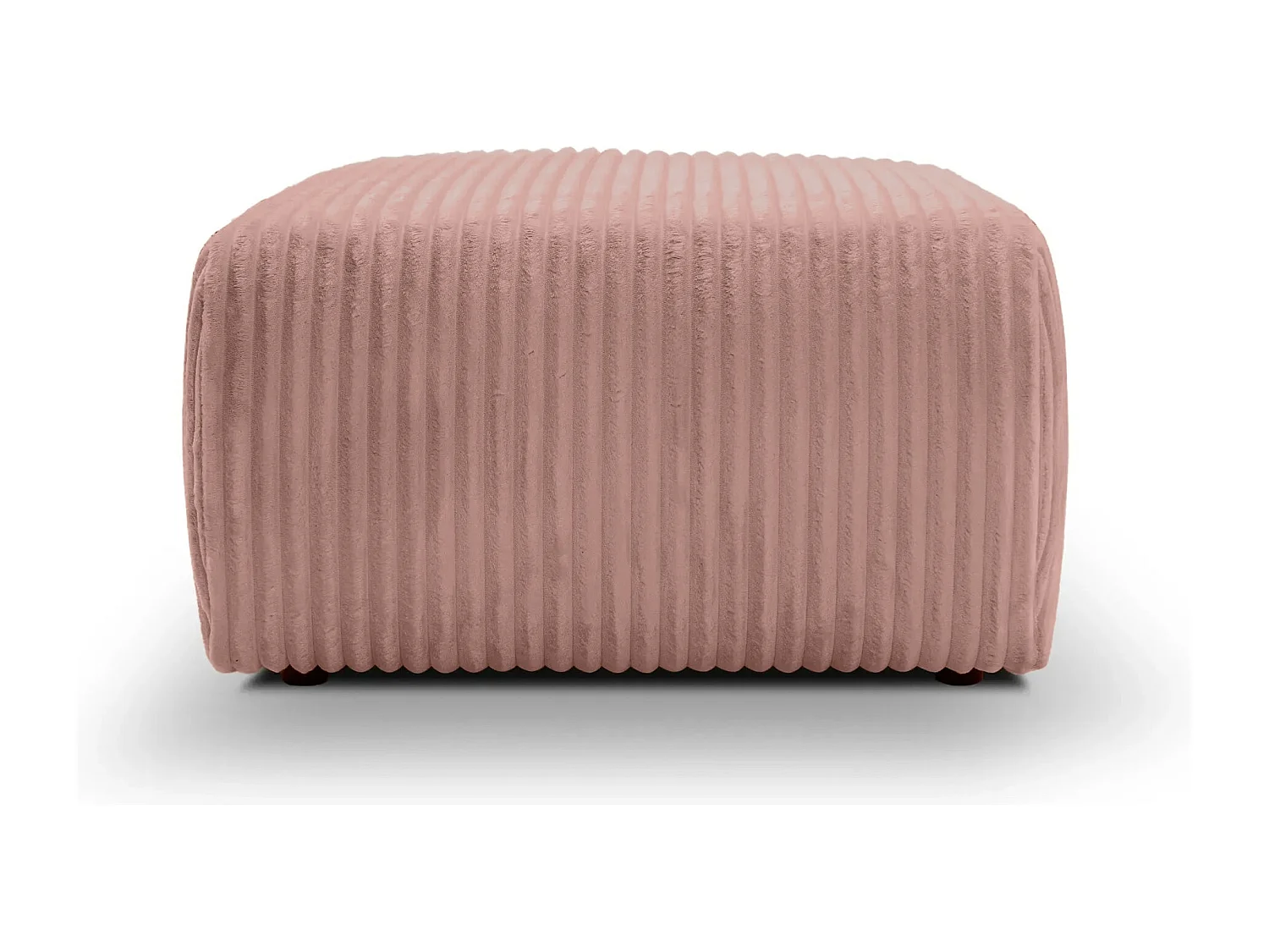 ELIO - Pouf velours côtelé - Rose