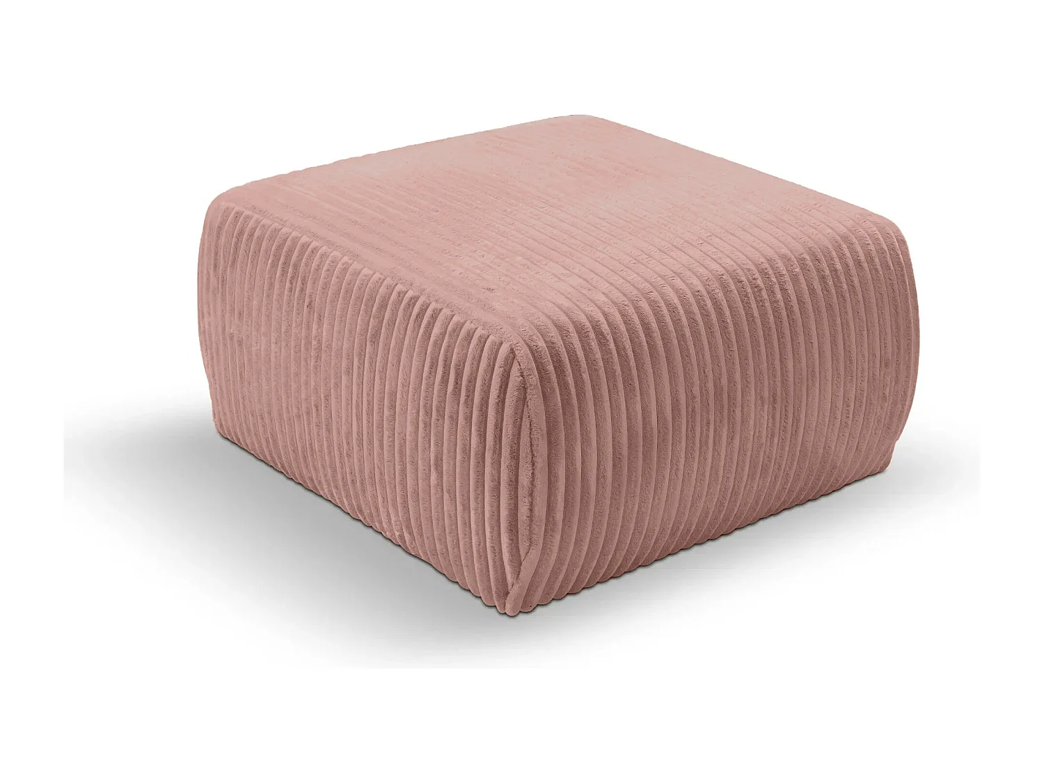 ELIO - Pouf velours côtelé - Rose