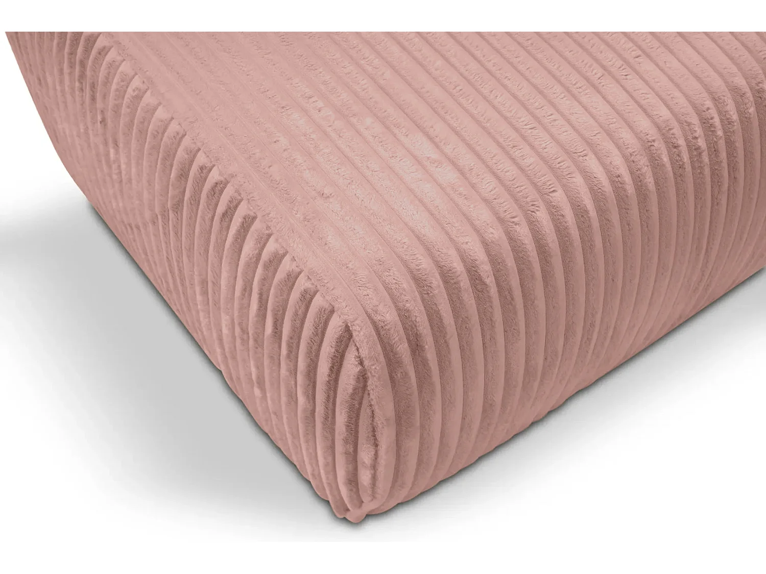 ELIO - Pouf velours côtelé - Rose