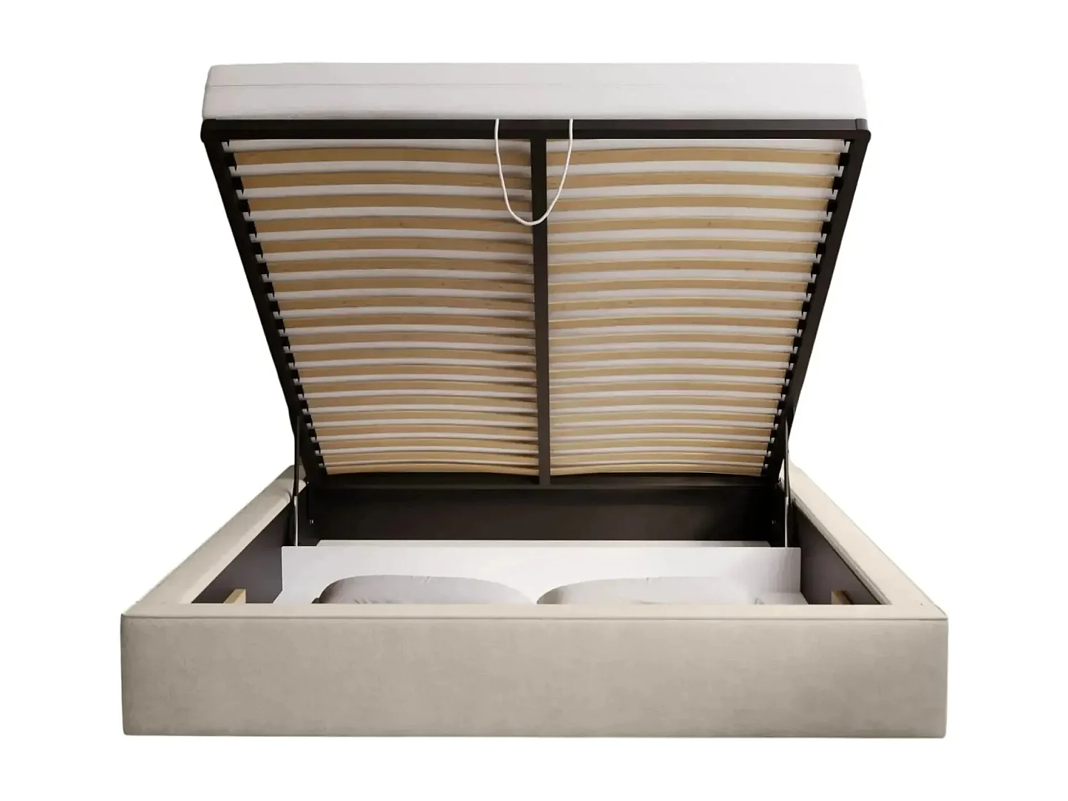 JOSEPHINE - Lit coffre 160x200cm - Beige