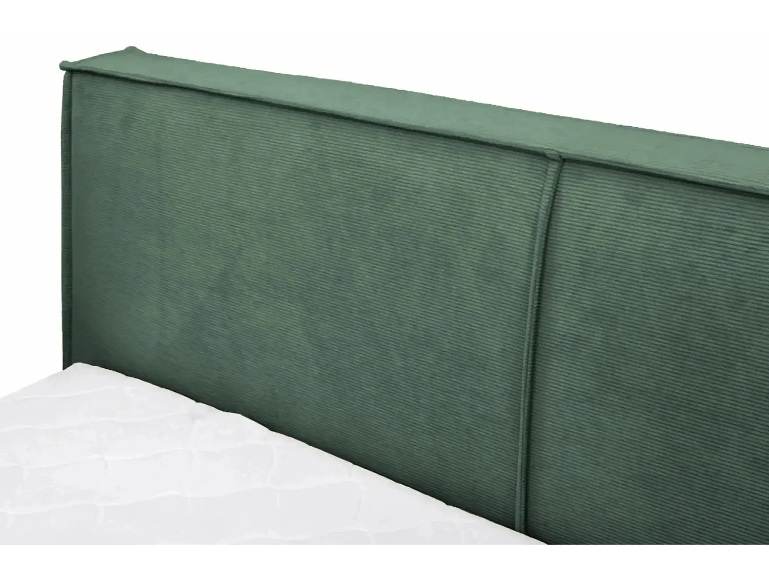 ELOISE - Lit coffre velours côtelé 180x200cm - Vert