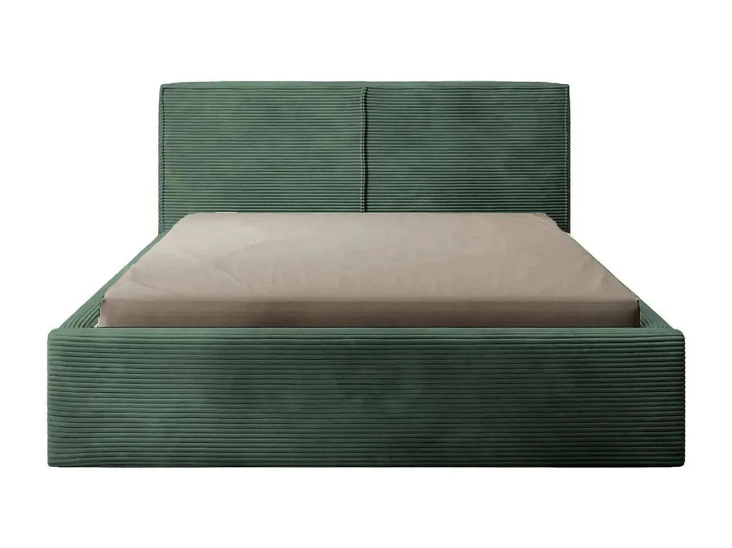 ELOISE - Lit coffre velours côtelé 180x200cm - Vert