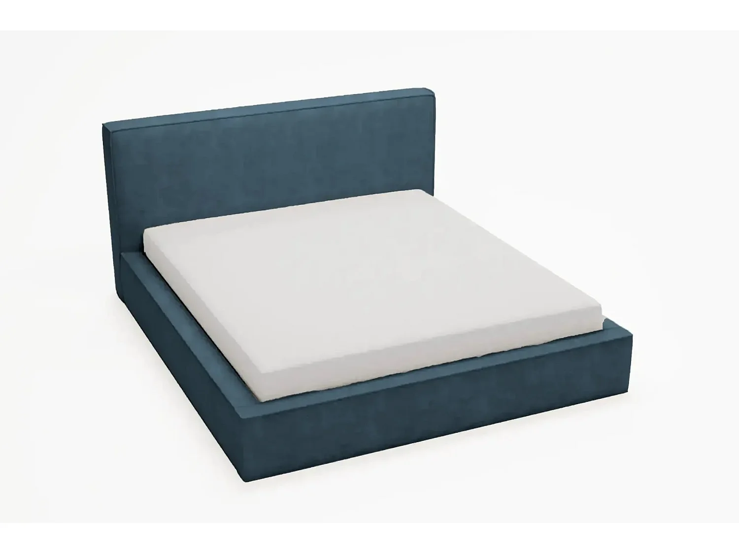 JOSEPHINE - Lit coffre 160x200cm - Bleu canard