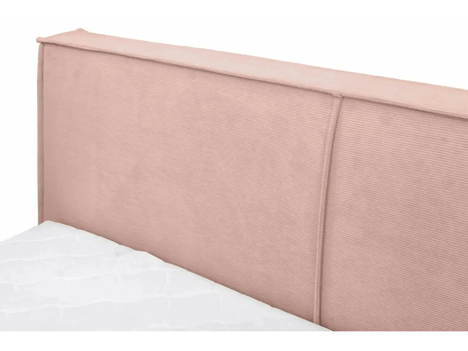 ELOISE - Lit coffre velours côtelé 180x200cm - Rose