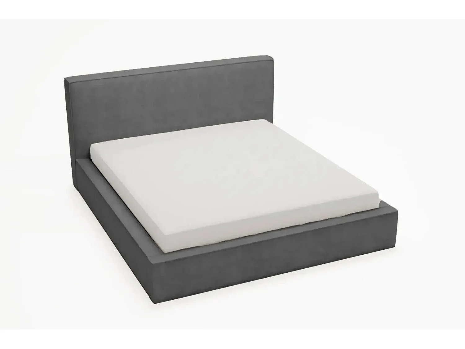 JOSEPHINE - Lit coffre 160x200cm - Gris foncé